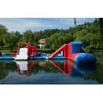 Lake Big Floating Aqua Park / Inflatable Obstacle Course For Business