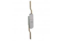 China Zinc Alloy Rod Control Lock Cabinet Handle Silver Panel Door Lock supplier