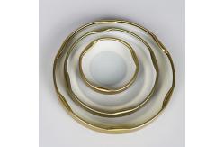 China Gold 53mm 43mm Lug Cap Closure Lid For Tinplate Jar supplier