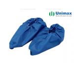 Blue White Short Type SMS Disposable Non Woven Shoe Cover Boot Cover for sale