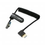 8K 2.1 HDMI High Speed Braided Coiled Cable Right Angle To Right Angle For Atomos Ninja V Portkeys BM5 Monitor for sale