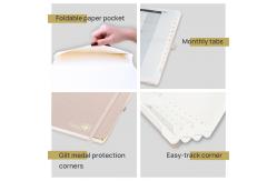 China Leatherette Custom Hardcover Planner Jul. 2023 Jun. 2023 Light Pink supplier