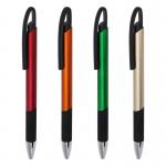 Classic Aluminum Ballpoint Pen Colorful Spray Paint Soft Pen Grip Black Clip Office Pen for sale