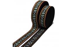 China Width 20mm Ethnic Jacquard Webbing Patterned Decorative Webbing supplier