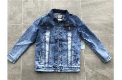 China LTD Kids Denim Jacket Mottle Wash Button Through Boys Denim Jacket TW78757 TW79223 supplier