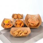 Food Grade Kraft Paper Tray Disposable Recyclable Customized for sale