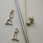5.8 Metre 0.35mm Black Wrought Iron Curtain Rods for sale