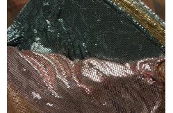 China Elegant Sequin Mesh Fabric , Aluminum Flakes Connection Metal Mesh Fabric supplier