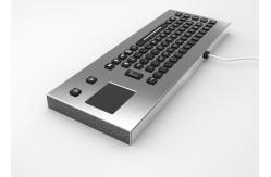China 64 Keys Stainless Steel Industrial Desktop Keyboard With Touchpad Backlight supplier