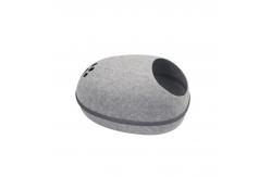 China Universal Space Felt Cat Bed Cave Semi Enclosed Removable Washable Eggshell Nest supplier