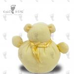 Soft Fat Custom Stuffed Animals 20 X 17cm Egg Yellow Stuffed Bear