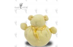 China Soft Fat Custom Stuffed Animals 20 X 17cm Egg Yellow Stuffed Bear supplier