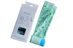 China Drawstring 30mm×60mm Biodegradable Dog Poop Bags Earth Friendly On Rolls supplier