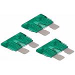 Green Auto Blade Fuse For Automative Connector , Mini Blade Car Fuses for sale