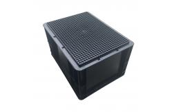 China Black ESD Circulation Box Antistatic Storage Crate Bin Box supplier