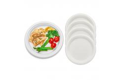 China Microwaveable Eco Friendly Packaging Compostable Sugarcane Plates Biodegradable Pulp Molded supplier