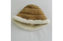 China Fashion Ladies Merino Shearling Sheepskin Lamb fur bucket hat supplier