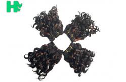 China Short 8 Black Synthetic Hair Extensions Highlight With High Temperature Fiber supplier