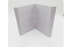 China Triangular White AED Wall Sign , V Shape Plastic First Aid AED Sign supplier
