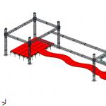 catwalk dancing lighting stage truss for sale