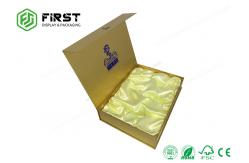 China Custom Logo Printed Luxury Magnetic Closure Rigid Cardboard Gift Box With Velvet Insert supplier