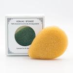 Large Water Drop Makeup Sponge Bamboo Charcoal Konjac Sponge 8.5*8.5*1.8cm for sale