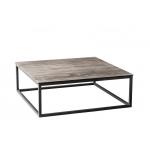Rectangle Artistic Coffee Tables , Tempered Glass Coffee Table Black Leg for sale