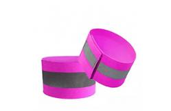 China Custom Reflective Armbands For Walking Cycling Runners Green Adjustable Strips Elastic Jogging supplier