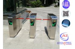 China Qr code reader Baffle Flap Barrier Gate , Gym / stadium turnstile gate systems supplier