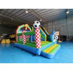 Kids PVC Inflatable Bouncer Combo With Slide Soccer Theme Castle Playground