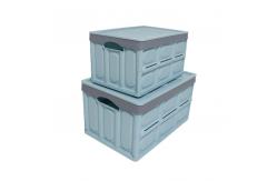 China Multiscene Foldable Plastic Container , Odorless Collapsible Plastic Crates With Lids supplier