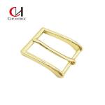 Rustproof 25.2g Gold Square Belt Buckle , Wear Resistant Heel Bar Belt Buckle for sale