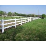 Uv Proof White Color Plastic PVC Vinyl Rail Fence Garden Fence Panels 3 rail for sale