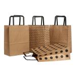 ISO9001 Custom Printed Paper Carrying Shopping Bags 120g 140g White Brown for sale