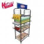 Potato Chip Shelf Biscuit Display Chocolate Store Snack Stand for sale