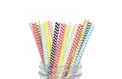 China Wavy Pattern Christmas Paper Drinking Straws  BPA Free Graduation Paper Straws supplier