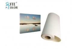 China Waterproof Coating Giclee Eco Solvent Media , 260gsm Silky Polyester Glossy Inkjet Canvas Rolls supplier