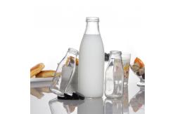 China Transparent Glass Milk Containers Chili Sauce Glass Bottle 8oz 12 oz supplier