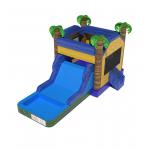 Palm Tree Commercial Inflatable Bouncy Castle With Water Slide for sale