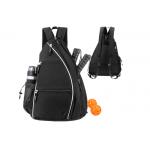 Unisex Black Sling Pickleball Bag With Detachable Shoulder Strap for sale