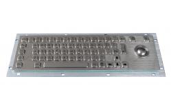 China Industrial Keyboard With Trackball Compact IP65 Panel Mount Metal Keyboard supplier