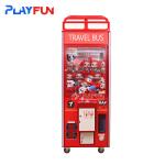Coin-operated indoor kids toy plush wooden telephone Doll travel bus claw crane machine for sale