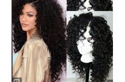 China Brazilian Curly Swiss Human Hair Full Lace Wigs For Black Women With Baby Hair supplier