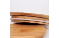 China                  70mm/86mm Friendly Mason Lids Reusable Bamboo Caps Tops with Straw Hole              supplier
