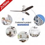 Remote LED Ceiling Fan With 3 Wood Blades Modern For Bedroom