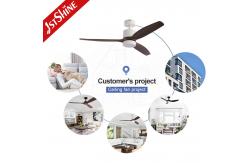 China Remote LED Ceiling Fan With 3 Wood Blades Modern For Bedroom supplier