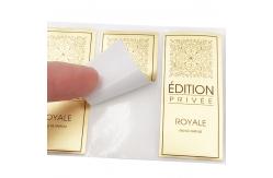 China Gold Foil Self Adhesive Peel Off Private Tamper Seal Stickers Roll supplier