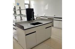China 75x90cm Biology Lab Furniture , 4 Handles Laboratory Work Benches supplier