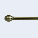 25MM Classic Ball shape Finial Anti-Brass color 6M Curtain Pole With Bracket Bedroom Decor for sale