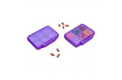 China Multifunctional Water Resistent Daily Pill Box With Removable Tray 6 Compartments Matte Surface supplier